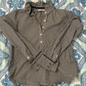 Sz 6 Vineyard Vines Ruffle Neck Quarter Button Shirt